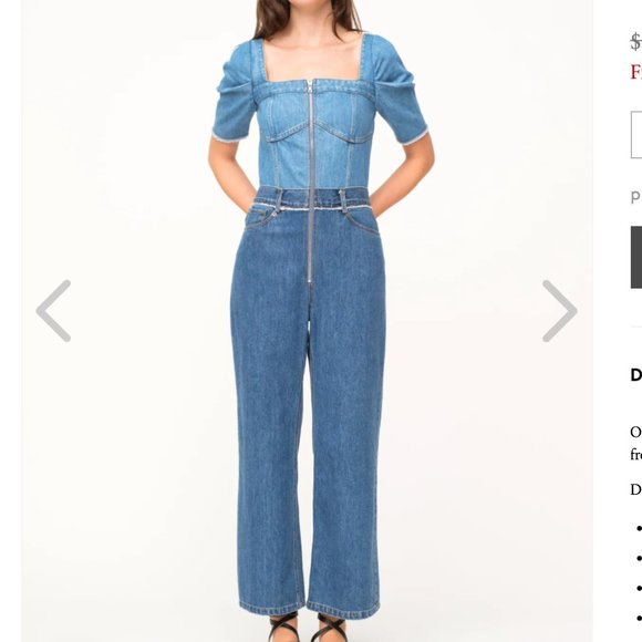 sea denim jumpsuit
